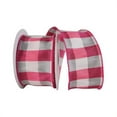 thumbnail image 1 of Reliant Ribbon - 93128W-361-40F, Dupioni Check Grande Wired Edge Ribbon, Fuchsia/white, 2-1/2 Inch, 10 Yards, 1 of 1