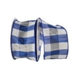thumbnail image 1 of Reliant Ribbon - 93128W-946-40F, Dupioni Check Grande Wired Edge Ribbon, Royal/white, 2-1/2 Inch, 10 Yards, 1 of 1