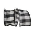 thumbnail image 1 of Reliant Ribbon - 93128W-984-40F, Dupioni Check Grande Wired Edge Ribbon, Black/white, 2-1/2 Inch, 10 Yards, 1 of 1