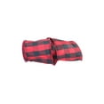 thumbnail image 1 of Reliant Ribbon - 93152W-937-10F, Dupioni Plaid Buffalo Large Wired Edge Ribbon, Red/black, 4 Inch, 10 Yards, 1 of 1