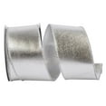 thumbnail image 1 of Reliant Ribbon - 93178W-070-40F, Lame Foil Metallic Two-sided Wired Edge Ribbon, Silver, 2-1/2 Inch, 10 Yards, 1 of 1