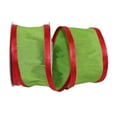 thumbnail image 1 of Reliant Ribbon - 93216W-601-40F, Grand Edge Dupioni We Ribbon, Lime/red, 2-1/2 Inch, 10 Yards, 1 of 1
