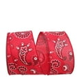thumbnail image 1 of Reliant Ribbon - 93225W-065-40F, Bandana Linen We Ribbon, Red, 2-1/2 Inch, 10 Yards, 1 of 1