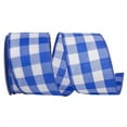 thumbnail image 1 of Reliant Ribbon - 93228W-050-40F, Celine Plaid Twill Value Wired Edge Ribbon, Royal, 2-1/2 Inch, 10 Yards, 1 of 1