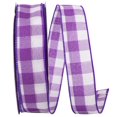thumbnail image 1 of Reliant Ribbon - 93228W-064-09K, Celine Plaid Twill Value Wired Edge Ribbon, Purple, 1-1/2 Inch, 50 Yards, 1 of 1