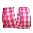 thumbnail image 1 of Reliant Ribbon - 93228W-222-40K, Celine Plaid Twill Value Wired Edge Ribbon, Fuchsia, 2-1/2 Inch, 50 Yards, 1 of 1