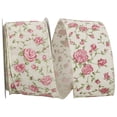 thumbnail image 1 of Reliant Ribbon - 93256W-810-40F, Victorian Rose Hopsack We Ribbon, Ivory, 2-1/2 Inch, 10 Yards, 1 of 1