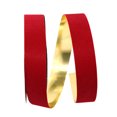 thumbnail image 1 of Reliant Ribbon - 93261-615-09J, Glitter Veltex - Gold Backed Rd Ribbon, Medium Red, 1-3/8 Inch, 25 Yards, 1 of 1