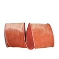 thumbnail image 1 of Reliant Ribbon - 93347W-062-10F, Plush Velvet With Dupioni Backing Wired Ribbon, Peach, 4 Inch, 10 Yards, 1 of 1