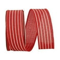 thumbnail image 1 of Reliant Ribbon - 93405W-065-09H, Thin Stripe Linen Solid Wired Edge Ribbon, Red, 1-1/2 Inch, 20 Yards, 1 of 1