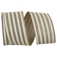 thumbnail image 1 of Reliant Ribbon - 93409W-750-40F, Bold Stripe Linen Solid Wired Edge Ribbon, Natural, 2-1/2 Inch, 10 Yards, 1 of 1