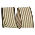 thumbnail image 1 of Reliant Ribbon - 93424W-031-40F, Ticking Linen Stripe Wired Edge Ribbon, Black, 2-1/2 Inch, 10 Yards, 1 of 1