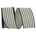 thumbnail image 1 of Reliant Ribbon - 93424W-055-40F, Ticking Linen Stripe Wired Edge Ribbon, Navy, 2-1/2 Inch, 10 Yards, 1 of 1