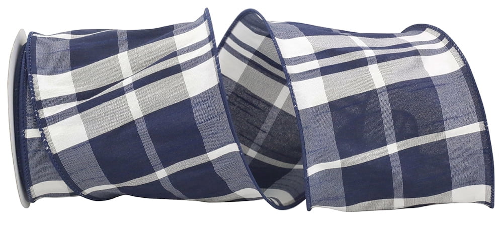 Dupioni Plaid Ribbon Reliant Ribbon Rainforest Dupioni Plaid - 4 Inch X ...