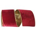 thumbnail image 1 of Reliant Ribbon - 93465W-090-10F, Plush Velvet Gold Lame Backed Wired Edge Ribbon, Burgundy, 4 Inch, 10 Yards, 1 of 1