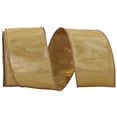 thumbnail image 1 of Reliant Ribbon 93495W-928-40F 2.5 in. 10 Yards Dupione Metallic Lame Wired Edge Ribbon, Old Gold, 1 of 1