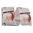thumbnail image 1 of Reliant Ribbon - 93539W-030-40F, Happy Santa Vintage Linen Wired Edge Ribbon, White, 2-1/2 Inch, 10 Yards, 1 of 1