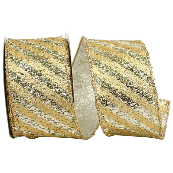 Reliant Ribbon - 93698W-035-40F, Ribbon, Gold, 2-1/2 Inch, 10 Yards