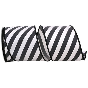 Reliant Ribbon - 93823W-984-10F, Ribbon, Black/white, 4 Inch, 10 Yards