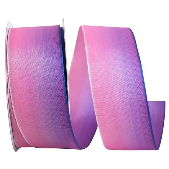 Reliant Ribbon 93863W-853-09J 1.5 in. 25 Yards Taffeta Ombre Wired Edge Red Ribbon, Purple & Pink