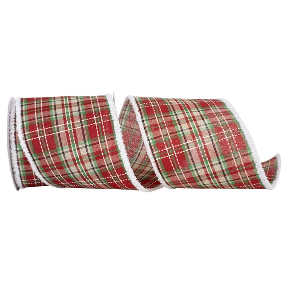 Reliant Ribbon - 93928W-985-10F, Ribbon, Red/green, 4 Inch, 10 Yards