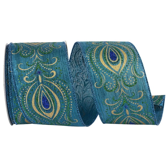 Reliant Ribbon - 94009W-913-40F, Ribbon, Turquoise, 2-1/2 Inch, 10 Yards