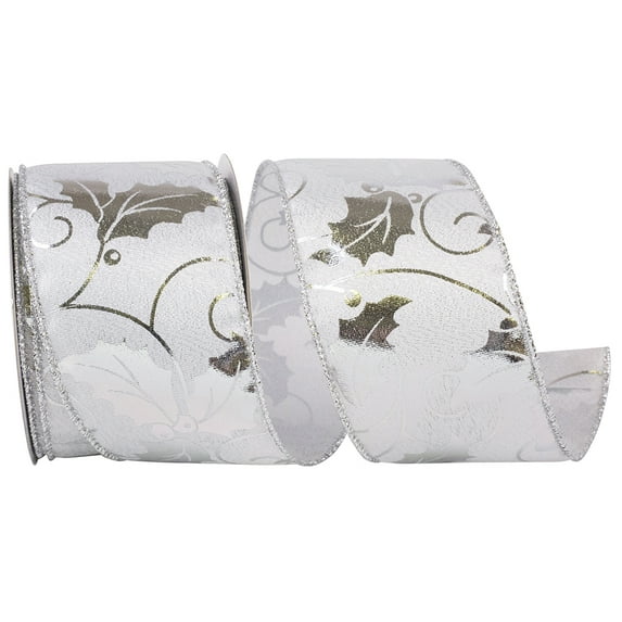 Reliant Ribbon - 94021W-070-40F, Ribbon, Silver, 2-1/2 Inch, 10 Yards