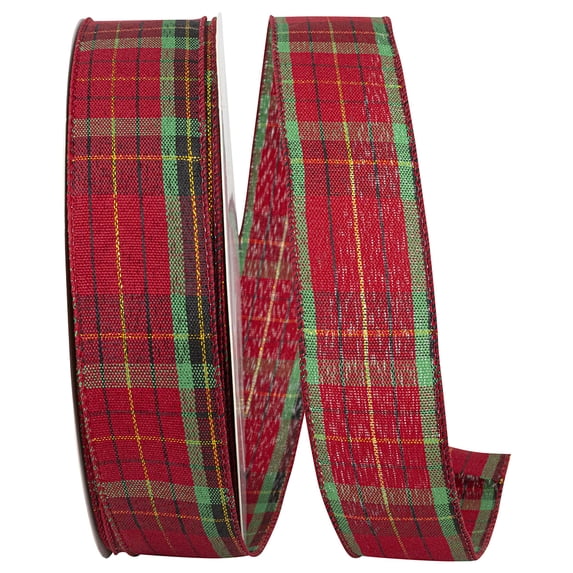 Reliant Ribbon - 94168W-985-09K, Ribbon, Red/green, 1-1/2 Inch, 50 Yards