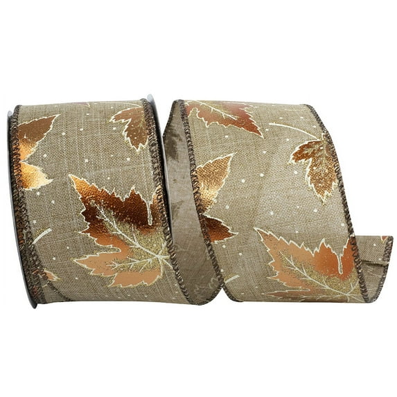 Reliant Ribbon - 94174W-750-40F, Ribbon, Natural, 2-1/2 Inch, 10 Yards