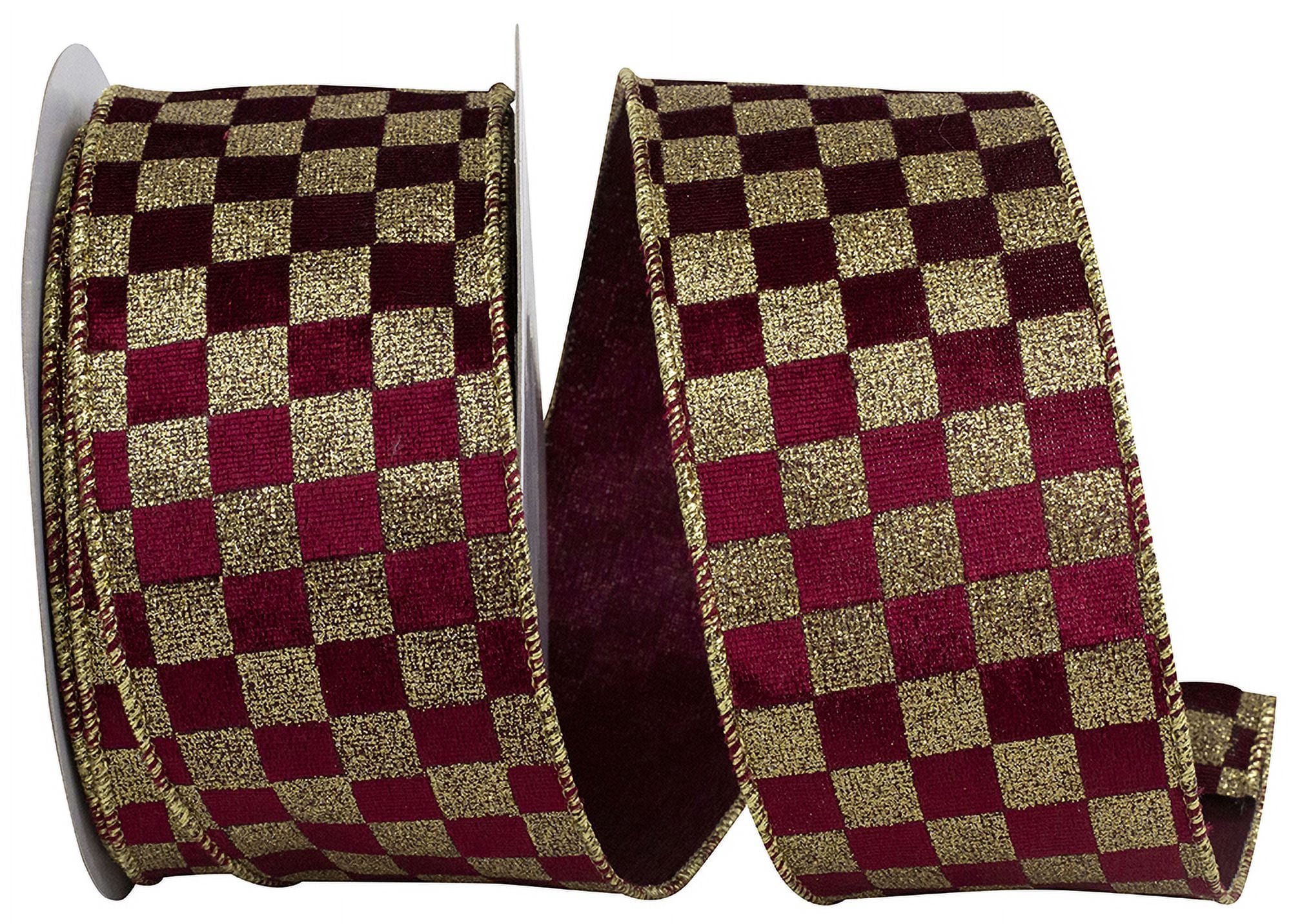 Reliant Gold Reliant Ribbon - 94210W-096-40F, Ribbon, Burgundy/gold, 2-1/2 Inch, 10 ...