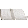 thumbnail image 1 of Reliant Ribbon - 94241W-980-10F, Ribbon, White/gold, 4 Inch, 10 Yards, 1 of 1