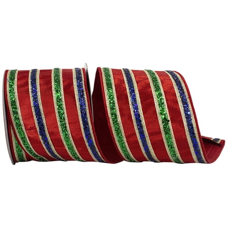 Reliant Ribbon - 94288W-001-10D, Ribbon, Multi, 4 Inch, 5 Yards