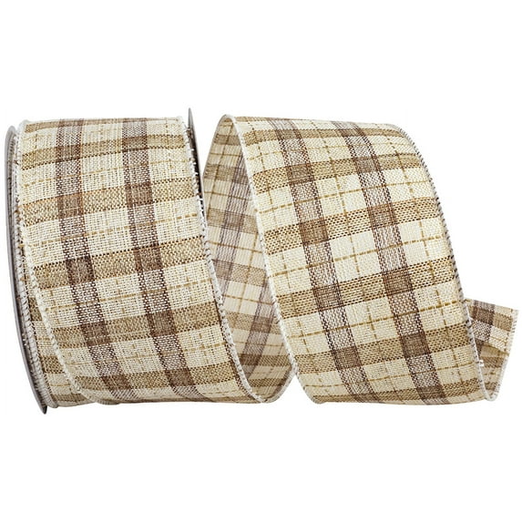 Reliant Ribbon - 94303W-750-40H, Ribbon, Natural, 2-1/2 Inch, 20 Yards