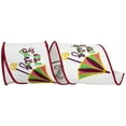 thumbnail image 1 of Reliant Ribbon - 94306W-036-10D, Ribbon, White/red, 4 Inch, 5 Yards, 1 of 1