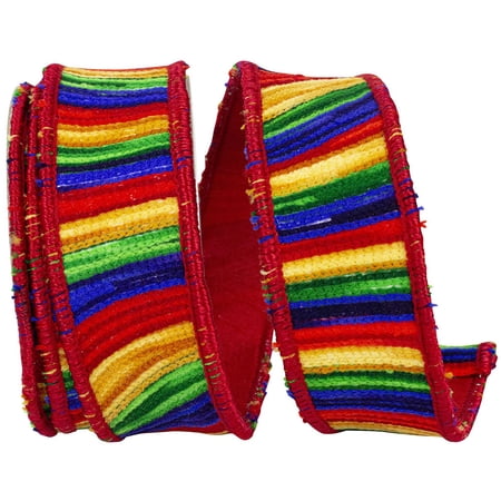 Reliant Ribbon - 94312W-001-09D, Ribbon, Multi, 1-1/2 Inch, 5 Yards