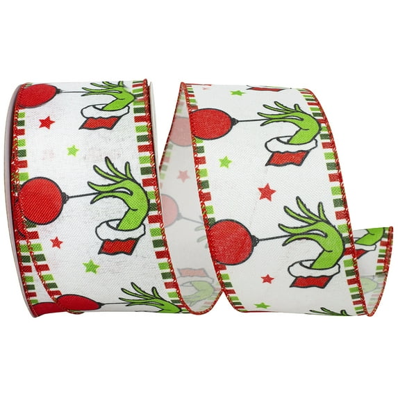 Reliant Ribbon - 94485W-985-40F, Ribbon, Red/green, 2-1/2 Inch, 10 Yards