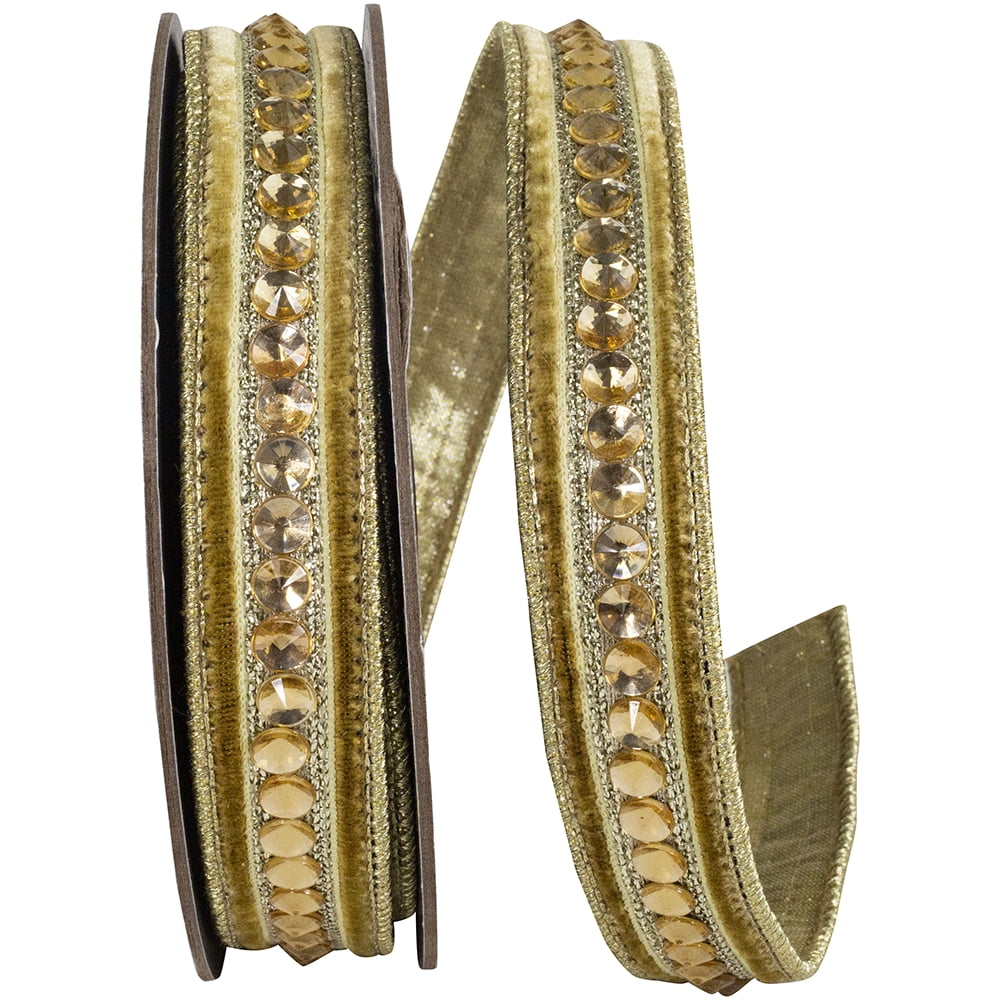 Reliant Ribbon - 94577W-035-03D, Ribbon, Gold, 5/8 Inch, 5 Yards