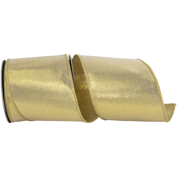 Reliant Ribbon - 94589W-035-10F, Ribbon, Gold, 4 Inch, 10 Yards