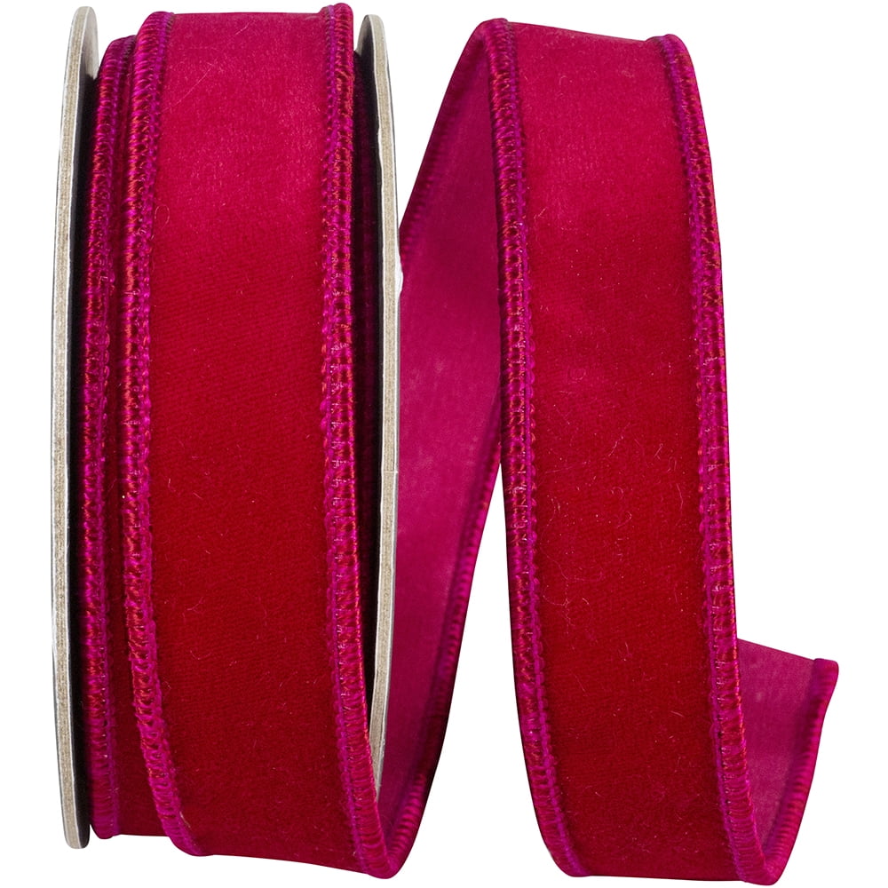 Reliant Ribbon - 94599W-222-05F, Ribbon, Fuchsia, 7/8 Inch, 10 Yards