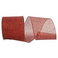 thumbnail image 1 of Reliant Ribbon - 97713W-065-10F, Grand Net Glitter Wired Edge Ribbon, Red, 4 Inch, 10 Yards, 1 of 1