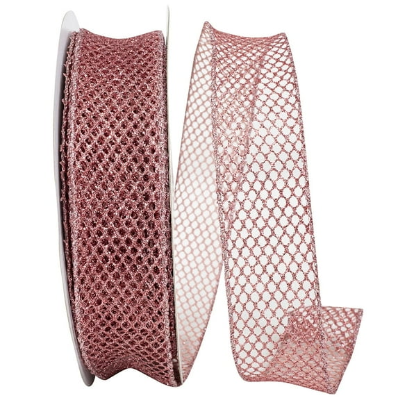 Reliant Ribbon - 97713W-699-09J, Ribbon, Rose Gold, 1-1/2 Inch, 25 Yards