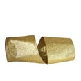 thumbnail image 1 of Reliant Ribbon - 97896W-035-10F, Glitter Lame Wired Edge Ribbon, Gold, 4 Inch, 10 Yards, 1 of 1