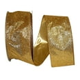 thumbnail image 1 of Reliant Ribbon - 97896W-035-40J, Glitter Lame Wired Edge Ribbon, Gold, 2-1/2 Inch, 25 Yards, 1 of 1