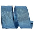 thumbnail image 1 of Reliant Ribbon 97896W-053-40J 2.5 in. 25 Yards Glitter Metallic Lame Wired Edge Ribbon, Blue, 1 of 1