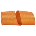 thumbnail image 1 of Reliant Ribbon - 97896W-058-10F, Glitter Lame Wired Edge Ribbon, Orange, 4 Inch, 10 Yards, 1 of 1