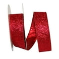 thumbnail image 1 of Reliant Ribbon - 97896W-065-09J, Glitter Lame Wired Edge Ribbon, Red, 1-1/2 Inch, 25 Yards, 1 of 1