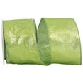 thumbnail image 1 of Reliant Ribbon - 97896W-204-40F, Glitter Lame Wired Edge Ribbon, Lime, 2-1/2 Inch, 10 Yards, 1 of 1