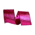 thumbnail image 1 of Reliant Ribbon - 97896W-222-40F, Glitter Lame Wired Edge Ribbon, Fuchsia, 2-1/2 Inch, 10 Yards, 1 of 1