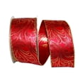 thumbnail image 1 of Reliant Ribbon - 98168W-065-40J, Plaza Wired Edge Ribbon, Red, 2-1/2 Inch, 25 Yards, 1 of 1