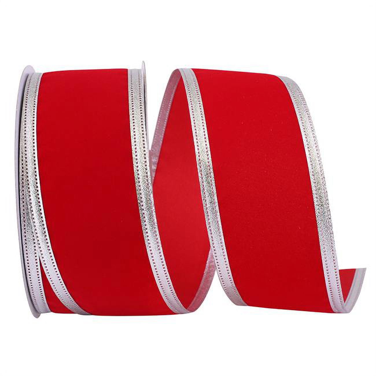 Efinity Ribbon Reliant Ribbon - 99800W-979-40H, Velvet Dynasty Wired Edge Ribbon, Red ...